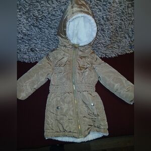 DKNY Gold Polyester Jacket Girl's Size 5/6